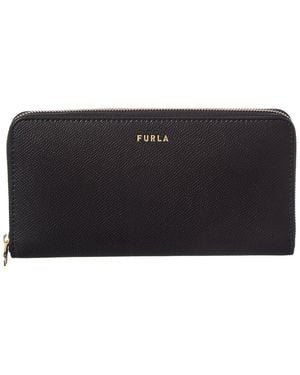 Furla Gardenia Leather Wallet - Black