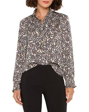 NIC+ZOE Little Leopard Top - Black