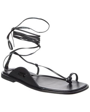 Ferragamo Agena Leather Sandal - Metallic
