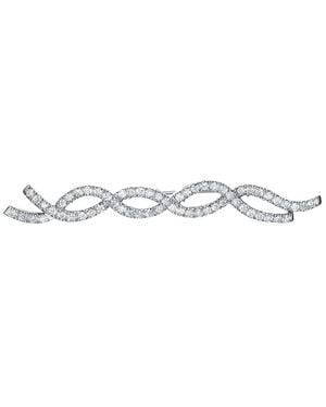 Genevive Jewelry Silver Cz Pin - White