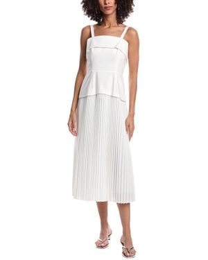 MILLY Nala Poplin Midi Dress - White