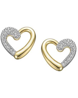 Genevive Jewelry 14K Diamond Cz Earrings - Metallic