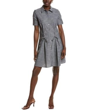 Nanette Lepore Lace-Up Mini Dress - Grey
