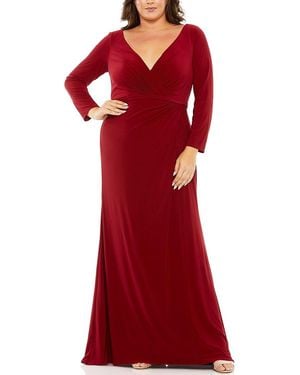 Mac Duggal Fabulouss Plus Column Gown - Red