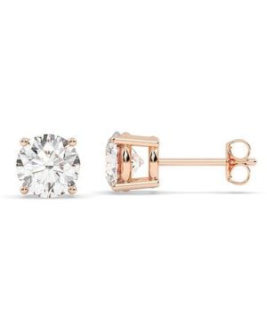 Lab Grown Diamonds 14K Rose 2.00 Ct. Tw. Lab-Grown Diamond Earrings - White