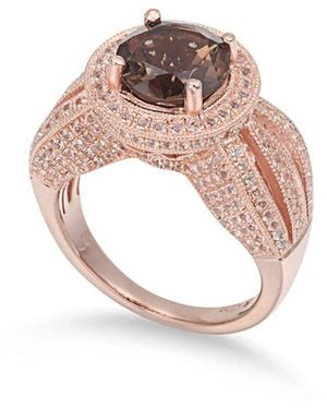 Suzy Levian Rosed 4.37 Ct. Tw. Gemstone Statement Ring - Pink