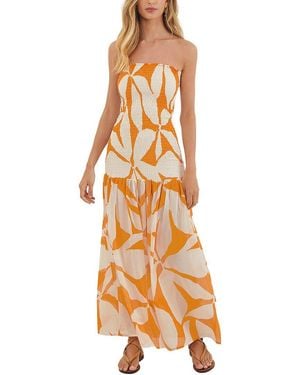 ViX Bossa Sunset Maira Long Dress - Metallic
