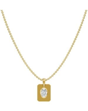 Lab Grown Diamonds 18K Plated 1.00 Ct. Tw. Lab-Grown Diamond Necklace - Metallic