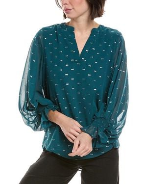 Vince Camuto V-Neck Blouse - Blue