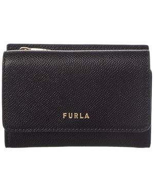 Furla Gardenia Leather Wallet - Black