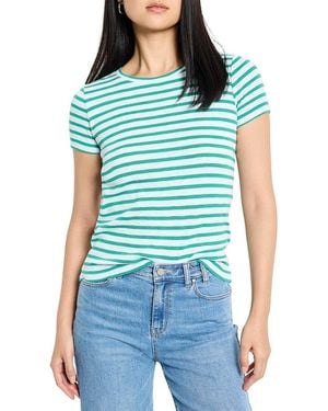 NIC+ZOE Petite Striped T-Shirt - Blue
