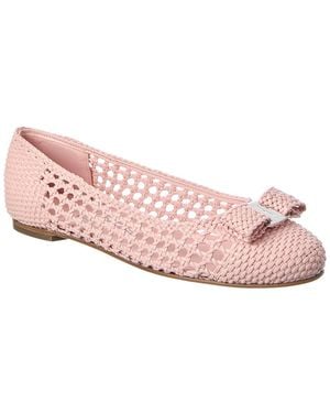 Ferragamo Varina Leather Ballet Flat - Pink