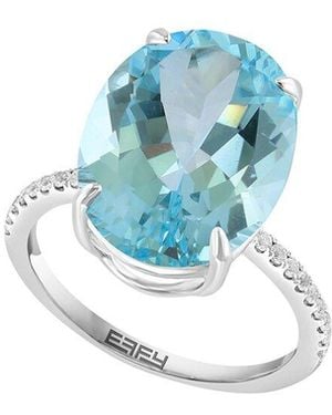 Effy Fine Jewelry 12.00 Ct. Tw. Sky Topaz, Sapphire Ring - Blue