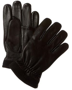 UGG Capitan Pieced Leather Gloves - Black