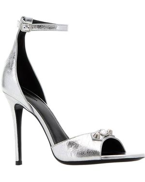 Balenciaga City Up Leather Sandal - Metallic