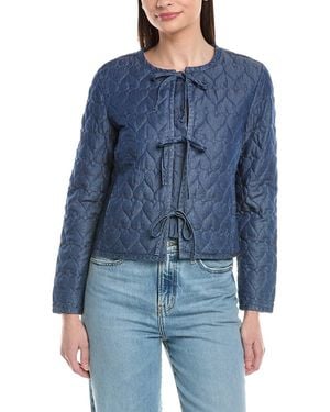 Nanette Lepore Quilted Hearts Jacket - Blue