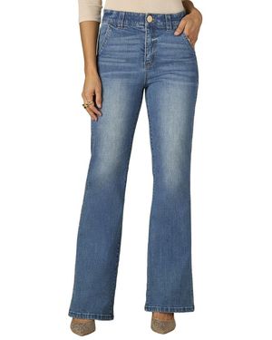 Wit & Wisdom Mid Skyrise Double Side Seam Trouser Detail Boot Jean - Blue