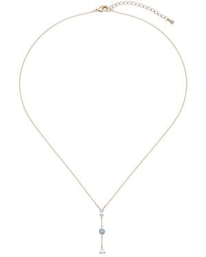 Eye Candy LA Opal Aya Dainty Drop Pendant 1 Necklace - White