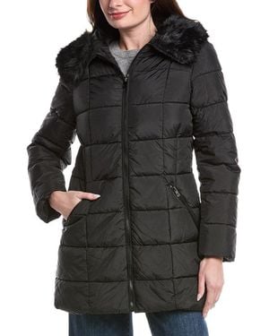 Tahari Brie Medium Coat - Black