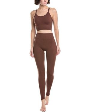 Phat Buddha 2Pc Bra & Legging Set - Brown
