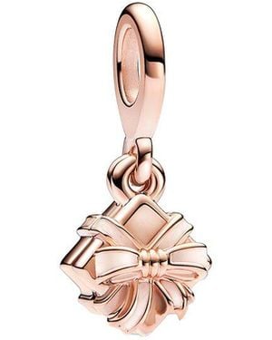 PANDORA Moments 14K Rose Plated Charm - White