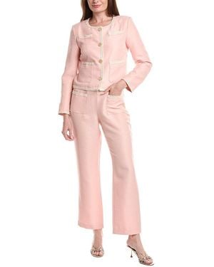 Pascale La Mode 2Pc Jacket & Pant Suit - Pink