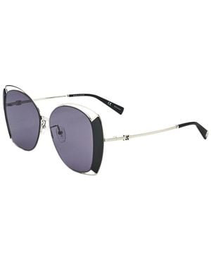ESCADA Round Smoke Mirror Sunglasses - Blue