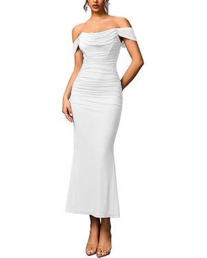Amanda Royal Off-The-Shoulder Maxi Dress - White