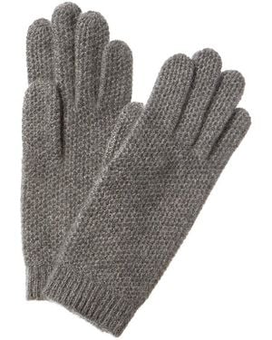 Sofiacashmere Honeycomb Cashmere Gloves - Grey