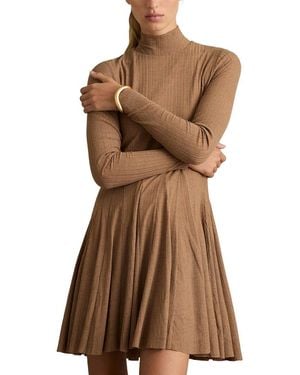 Reiss Savannah Jersey Flippy Dress - Brown
