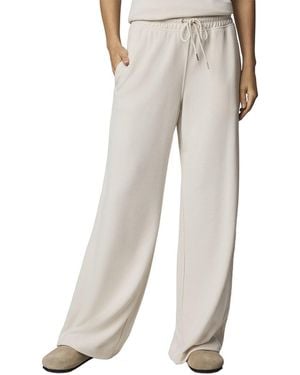 Splendid Waffle Scuba Wide Leg Pant - Natural