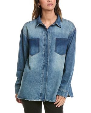 Triarchy Charlotte Oversized Denim Shirt - Blue
