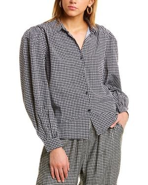Garrie B Crepe Blouse - Grey