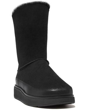 Fitflop Gen-Ff Suede & Leather Boot - Black