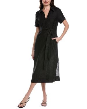Tommy Bahama Coastalina Popover Linen Midi Dress - Black