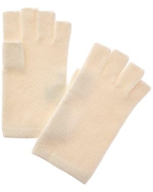 Sofiacashmere Sofiacashmere Fingerless Cashmere Gloves - Natural