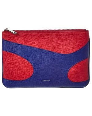 Ferragamo Leather Pouch - Red