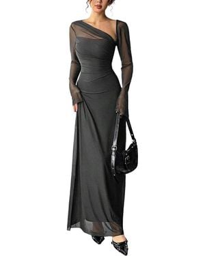 XIRELLI Solid Maxi Dress - Black
