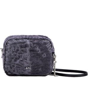Agl Attilio Giusti Leombruni Symon Lapin & Lambskin Clutch - Grey