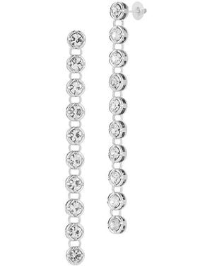 Glaze Jewelry Plated Cz Earrings - White