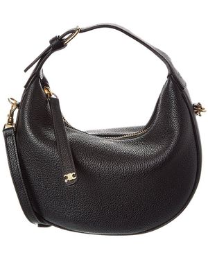 Celine Teen Lulu Leather Hobo Bag - Black