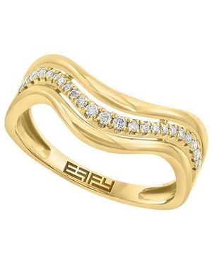 Effy Fine Jewelry 14K 0.15 Ct. Tw. Diamond Ring - Metallic