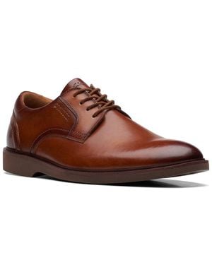 Clarks Malwood Lace Leather Shoe - Brown