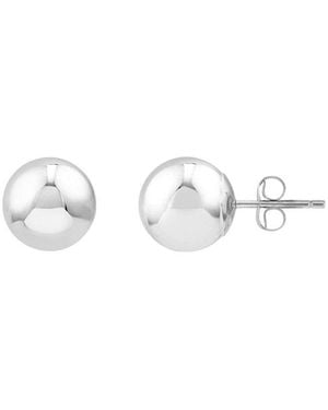 HAWLEY ST 14K Ball Earrings - White