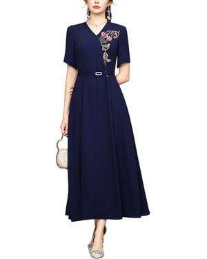 Lanelle Printed Maxi Dress - Blue