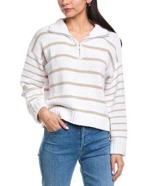 Splendid Zip Front Jumper - White