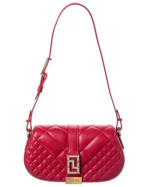 Versace Leather Shoulder Bag - Red