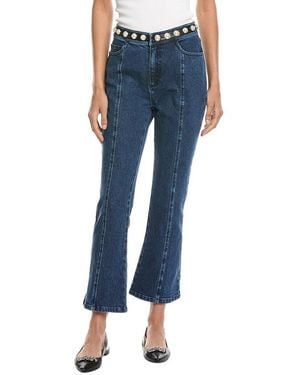 Cinq À Sept Pearl Embellished Shannon Pant - Blue