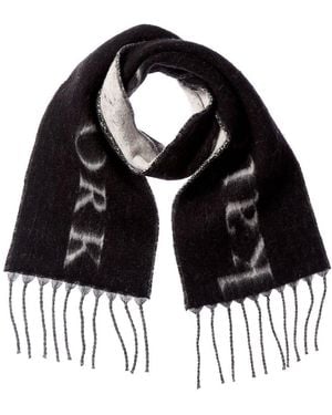 Kate Spade Logo Wool-blend Scarf - Black