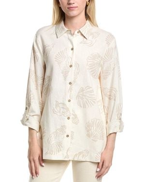 Jones New York Linen-Blend Shirt - Natural